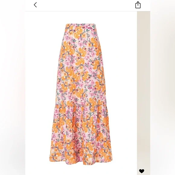 Something navy floral tiered skirt - Picture 2 of 6